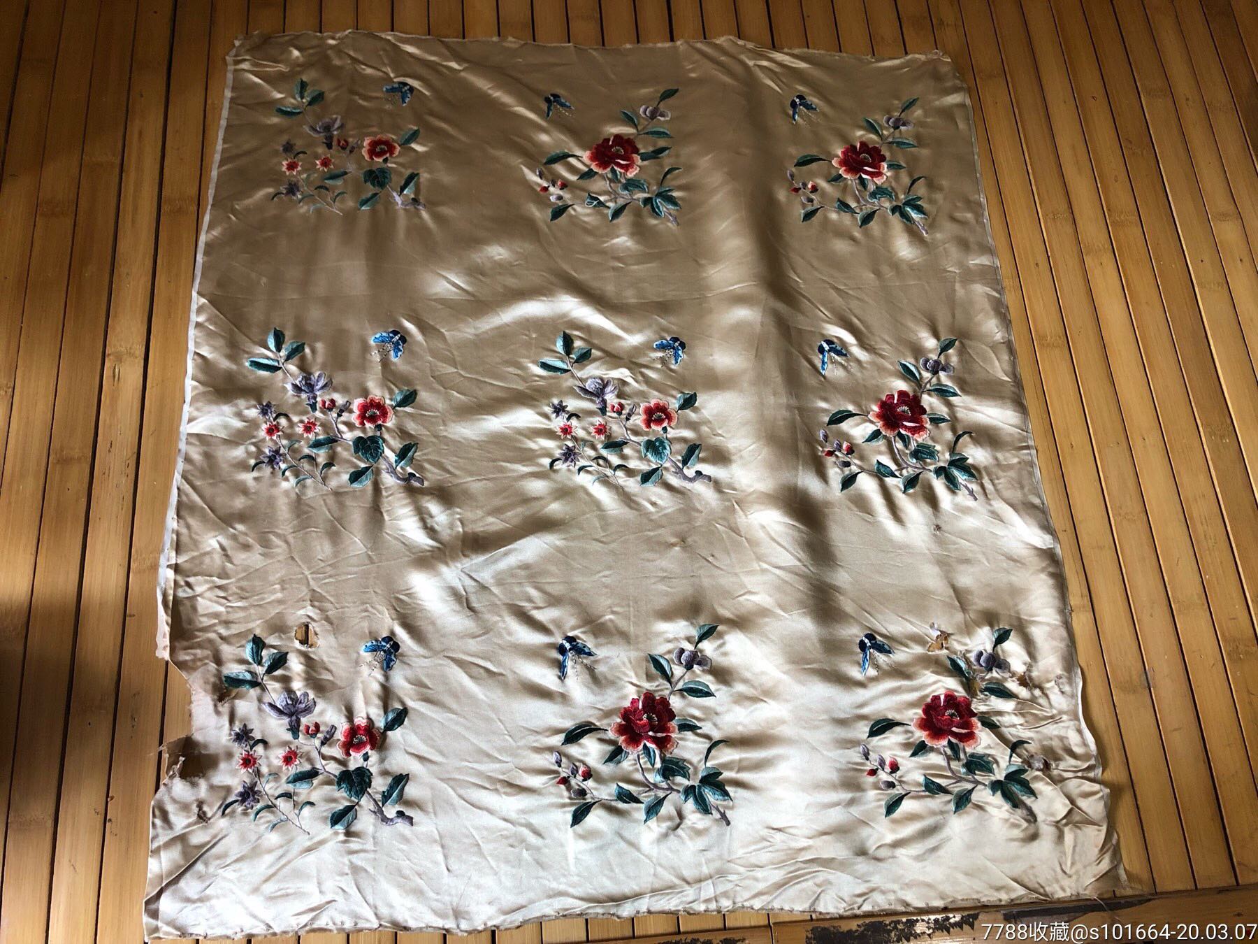 一块老丝绸绣片-床单/被套-7788商城__七七八八商品交易平台(7788.