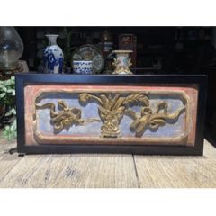 1681清代博古鎏金木雕挂板(se71499306)_7788收藏__收藏热线