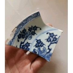 清代，青花佛手纹盘，包老保真(se71500117)_7788收藏__收藏热线