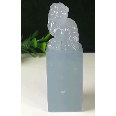 1357云南西峡蓝冻石（瑞兽钮章）(se71500859)_7788收藏__收藏热线