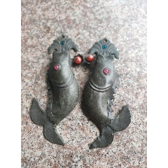 一对鲤鱼锡挂壁锡花瓶(se71501970)_7788收藏__收藏热线