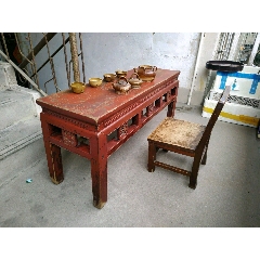 清代描金老案桌老家具老长凳(se71504077)_7788收藏__收藏热线