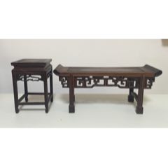 鸡翅木小条案，小花架(se71505031)_7788收藏__收藏热线