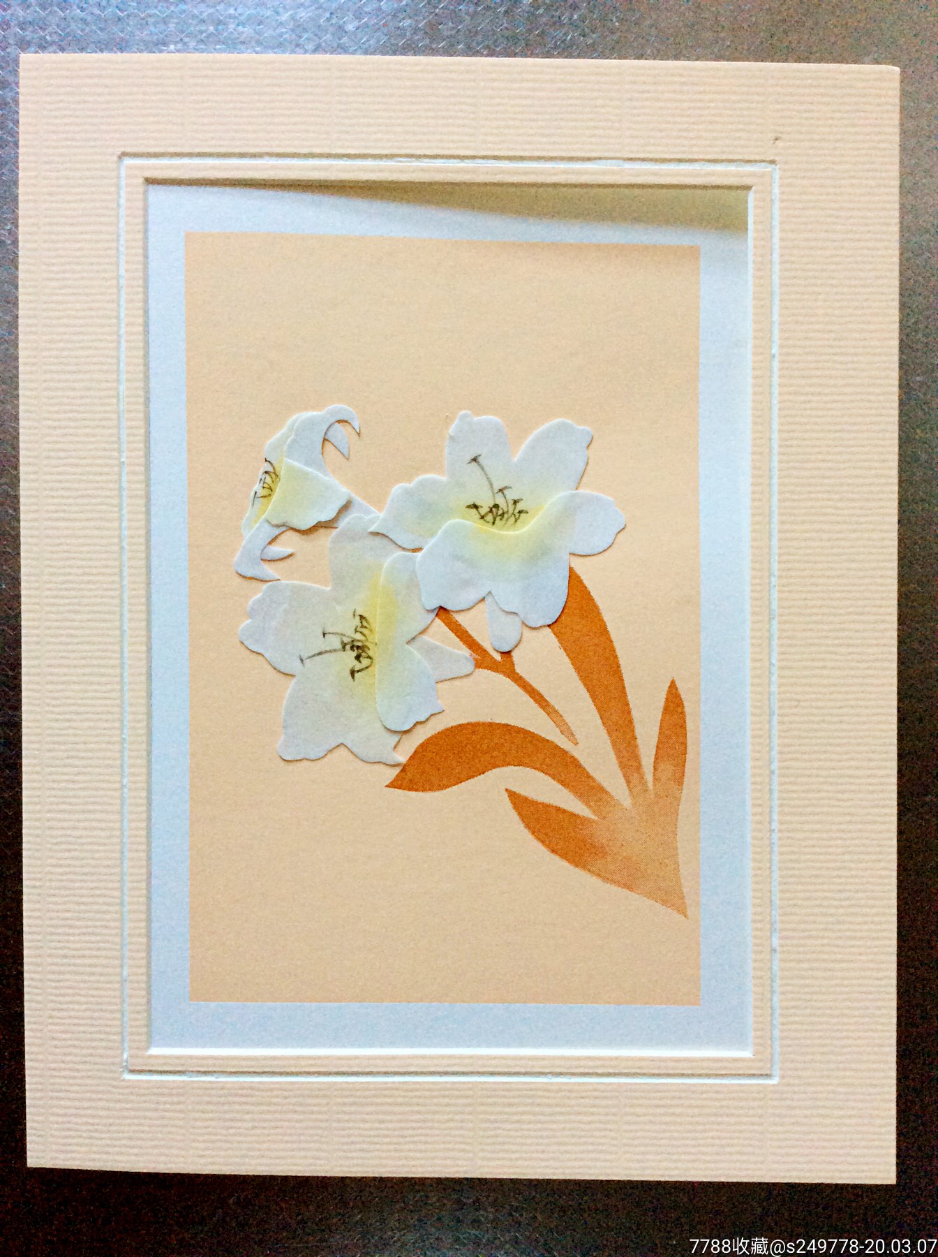 通草画(带简易画框)