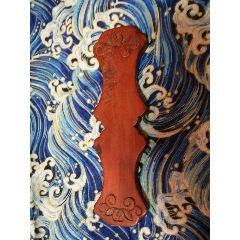 双连银锭型刻花上朱漆线板(se71508460)_7788收藏__收藏热线