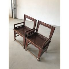 玫瑰椅一对。榆木，清末时期。完整完美！980元不议价不包邮(se71509004)_7788收藏__收藏热线