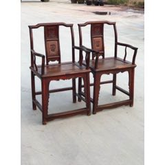 清代榆木官帽椅，完整牢固，纹理清晰，褒浆一流，做工独特，尺寸见图！(se71509352)_7788收藏__收藏热线