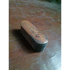 刻"南阳市，一九五四年，世界和平"字和蝴蝶花草图案印章盒(se71511282)_7788收藏__收藏热线