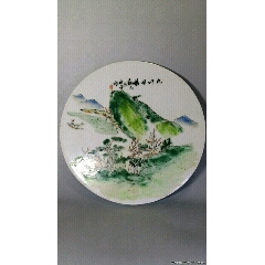 ｛武汉加油｝粉彩山水人物瓷板(se71511384)_7788收藏__收藏热线