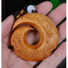 太行崖柏木雕勾玉挂件直径5厘米(se71511445)_7788收藏__收藏热线