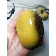 长江重彩奇石！一面紫色一面鸡油黄！(se71511687)_7788收藏__收藏热线