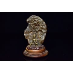 晶石木底座铜佛像摆件，重163克，(se71512307)_7788收藏__收藏热线