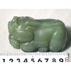 和田玉，青玉貔恘把件(se71513036)_7788收藏__收藏热线
