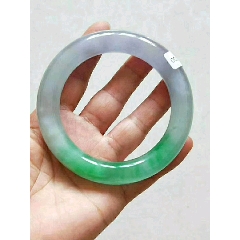 冰底飘绿翡翠手镯一支，(se71513557)_7788收藏__收藏热线