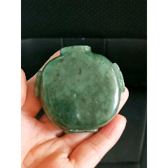 民国时期和田碧玉兽耳鼻烟壶，(se71513900)_7788收藏__收藏热线