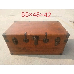 虎皮纹黄金香樟木书箱，原装铁饰，全部采用上等香樟木独板，榫卯结构，包浆圆润(se71514249)_7788收藏__收藏热线