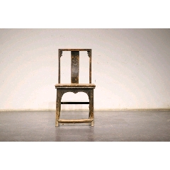 清代，独板座面-靠背椅。长49，宽36，高97。榆木制(se71514673)_7788收藏__收藏热线