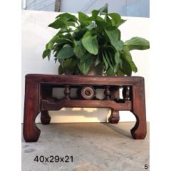 清末民初榉木炕桌，独块面山水纹清晰流畅，四面小拉钱西洋柱独树一帜，四足无蛀，结实(se71514698)_7788收藏__收藏热线