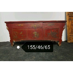 清代楠木彩绘弯腿炕桌。可做电视柜。全品包老(se71516035)_7788收藏__收藏热线
