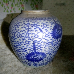 清代中期龙眼花卉罐景德镇老瓷器老物件陈设摆件包老包真收藏品(se71518050)_7788收藏__收藏热线