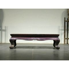 精致的，三弯腿，翻叶，明式，茶桌，长82，宽50，高26厘米，榆木，清中期，完整(se71518563)_7788收藏__收藏热线