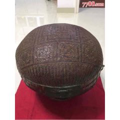 清代竹编双耳福字纹高足盒(se71523337)_7788收藏__收藏热线