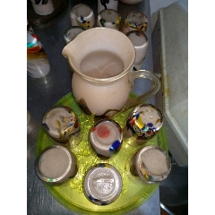 老琉璃挍胎七彩手工奶杯凉水杯一套(se71531222)_7788收藏__收藏热线