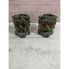 玉石笔筒一对(se71528427)_7788收藏__收藏热线