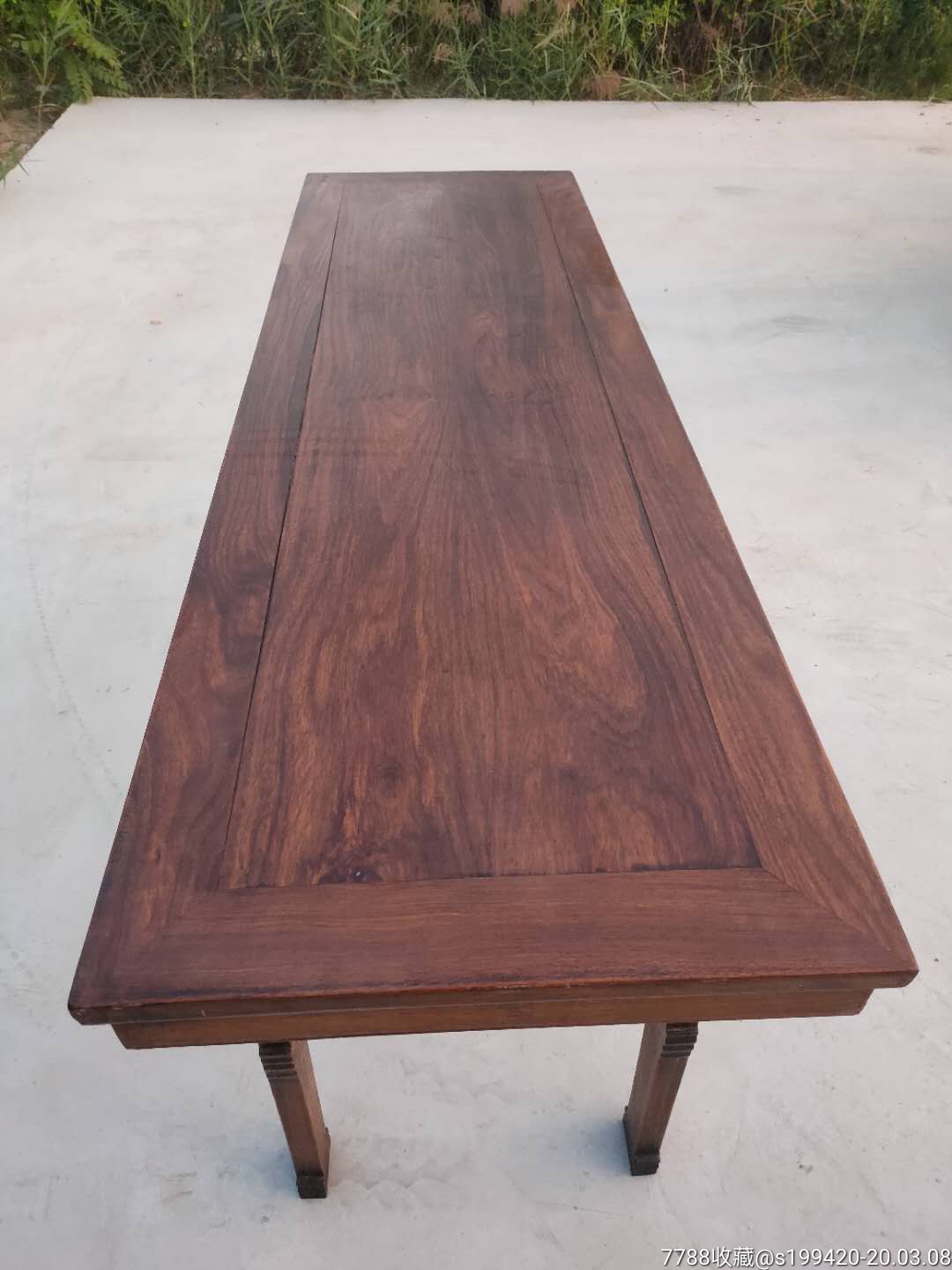 花梨木书案.纹理清晰,品项一流.自然包浆,全品无修补.正常使用.