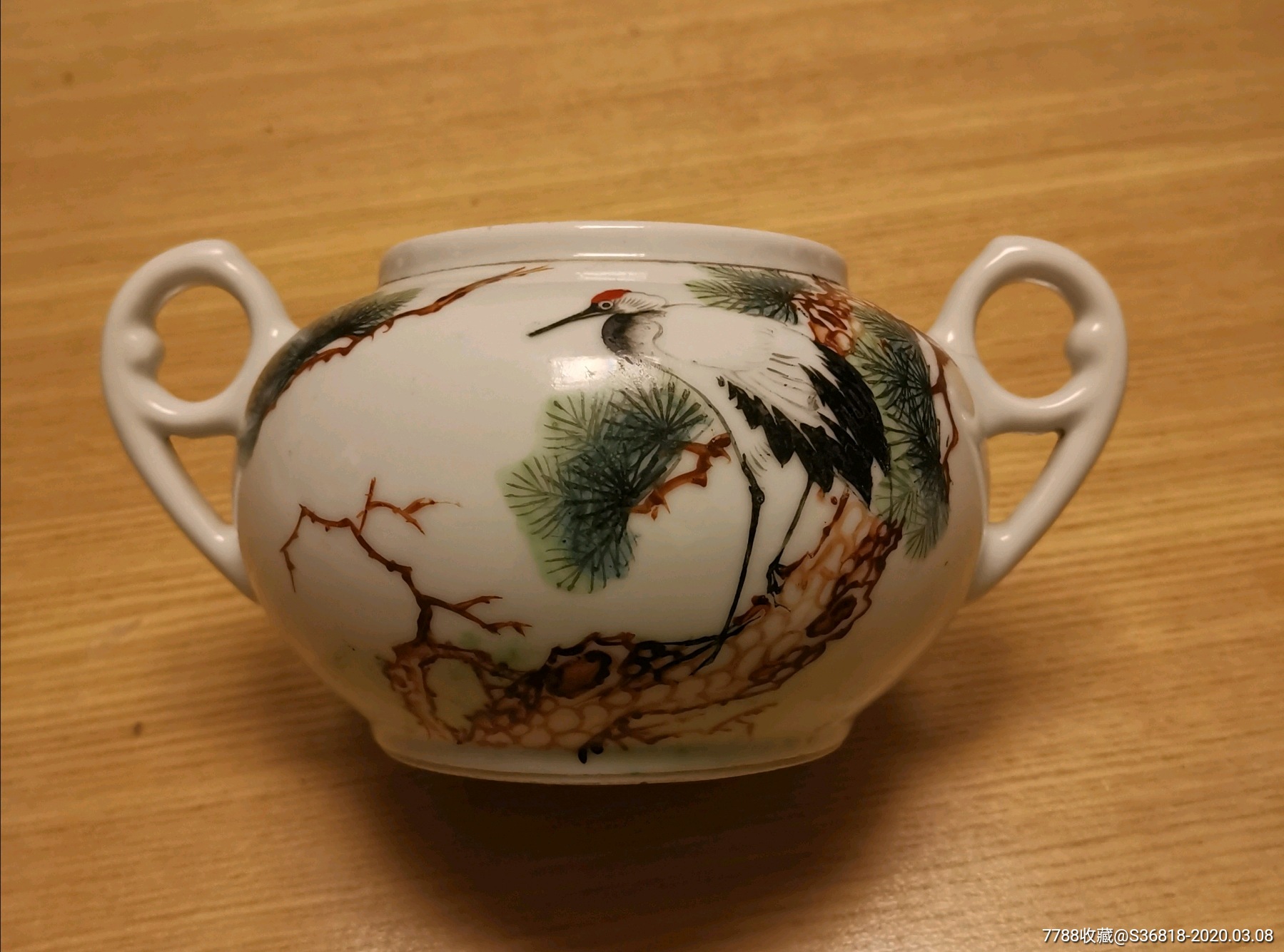 567瓷器松鹤延年糖缸