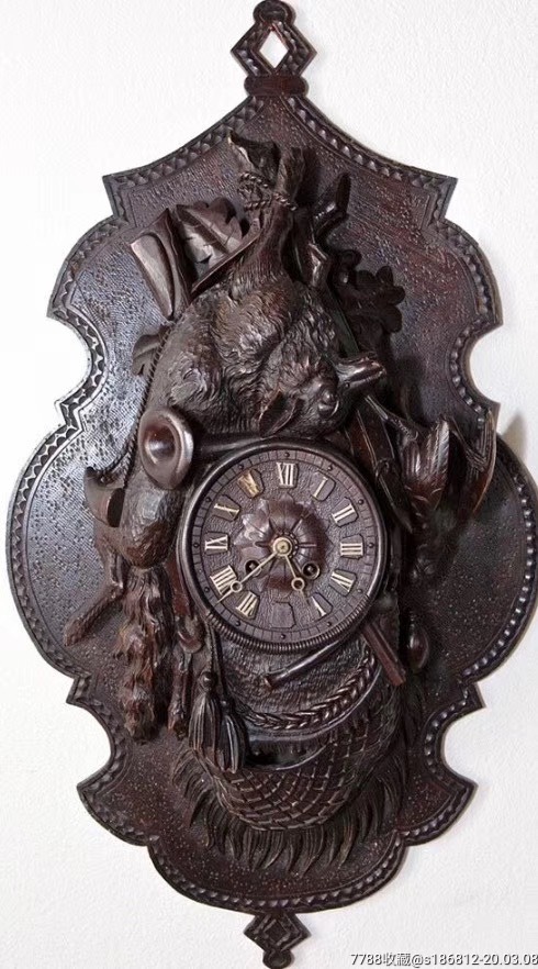 你不得不收藏德国黑森林钟来自德国黑森林地区的手工木雕钟制作年份约