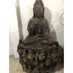 铜观音佛像摆件，宽1米，高1.5米，重约200斤左右(se71536113)_7788收藏__收藏热线