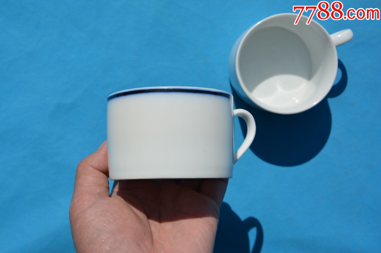 90年代美國商標的老陶瓷茶杯咖啡杯2個_第4張_7788棋牌玩具