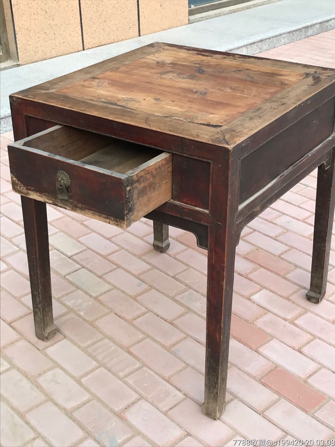 品相较好,尺寸略小.稳定,精神!-木桌/几/案-7788旧家具收藏