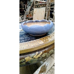 天蓝荷花形笔洗(se71540106)_7788收藏__收藏热线