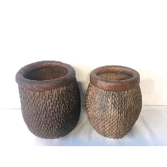 民俗老物件柳编笙篮子两个包浆一流(se71543423)_7788收藏__收藏热线