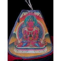 藏传佛教卍耗牛骨纯手绘唐卡挂件品相如图实物实拍，藏地耗牛骨材质，天然矿物(se71544893)_7788收藏__收藏热线