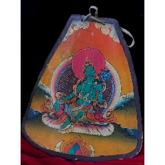 藏传佛教卍耗牛骨纯手绘唐卡挂件品相如图实物实拍，藏地耗牛骨材质，天然矿物(se71544902)_7788收藏__收藏热线