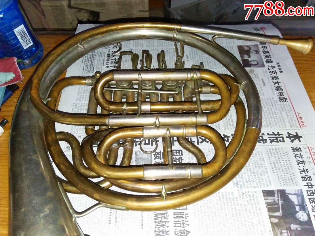 五十年代中国人民解放军军乐团退役圆号-长号/圆号/短号-7788乐器收藏