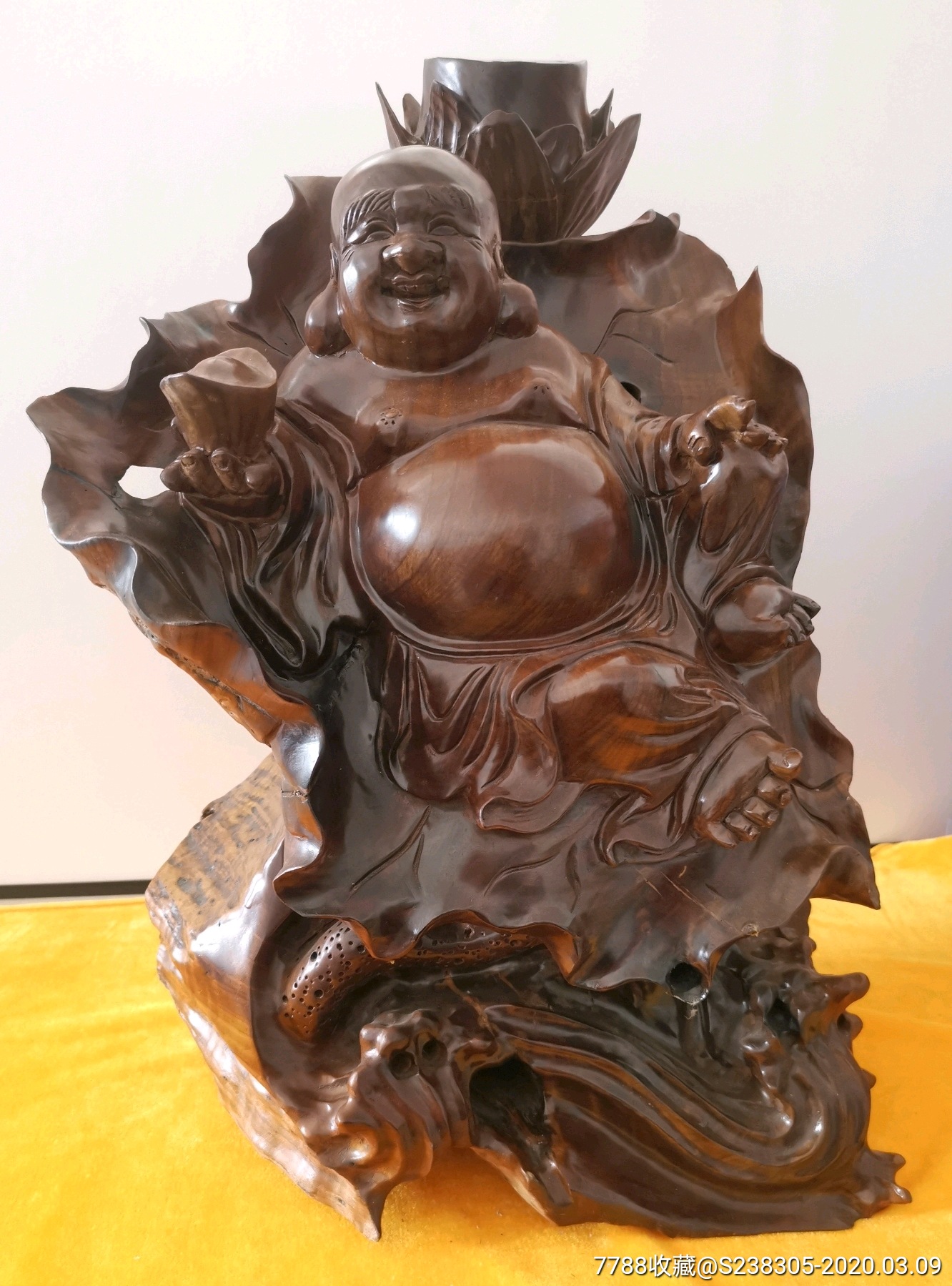 弥勒佛(金丝楠)_木雕摆件_红色纪念馆【7788收藏__收藏热线】