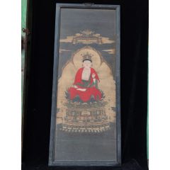 老木胎唐卡，高178厘米，宽74厘米，厚3.5厘米(se71550945)_7788收藏__收藏热线