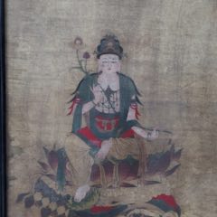 老木胎唐卡，高178厘米，宽74厘米，厚3.5厘米(se71550983)_7788收藏__收藏热线