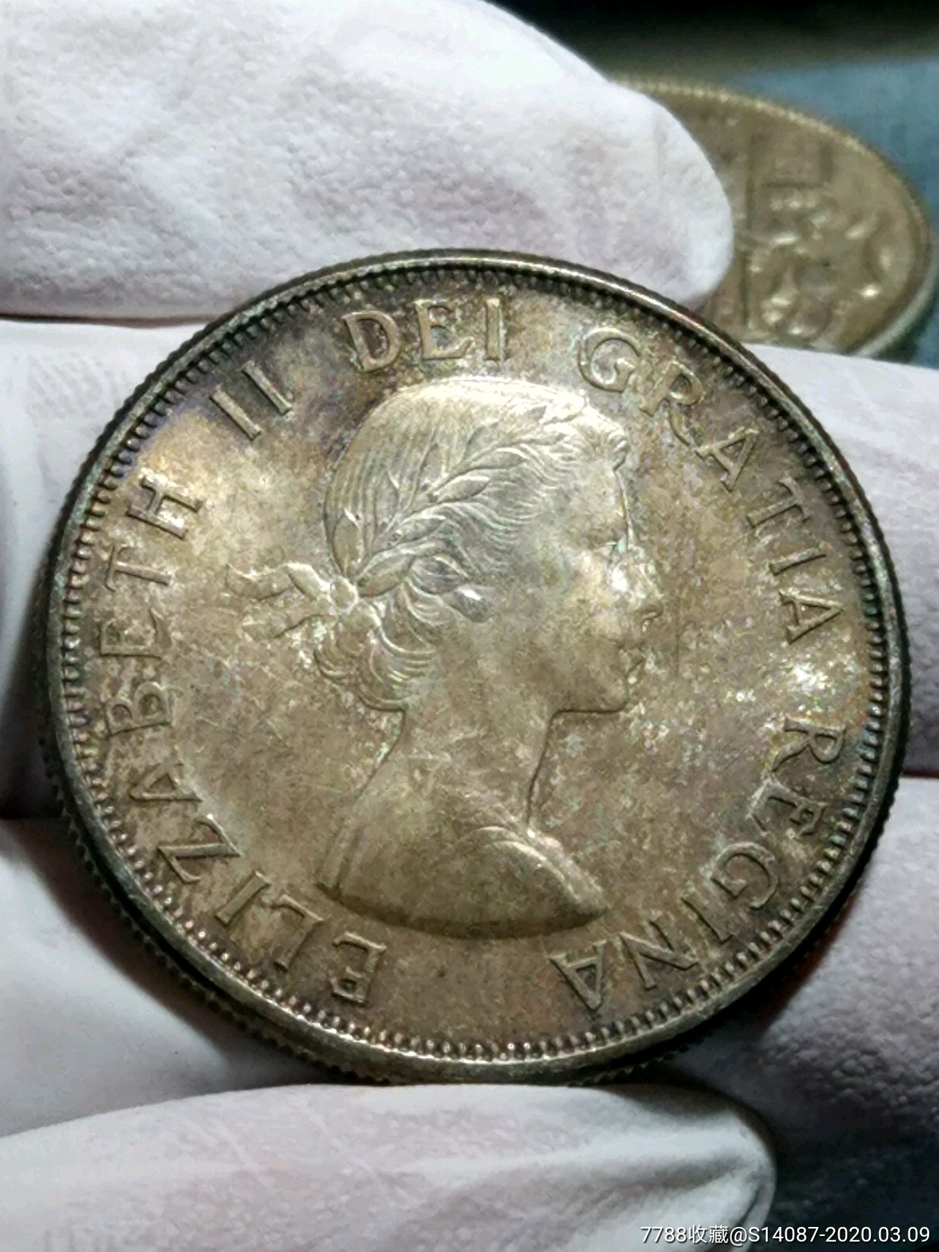 外国银币1964年加拿大50分银币