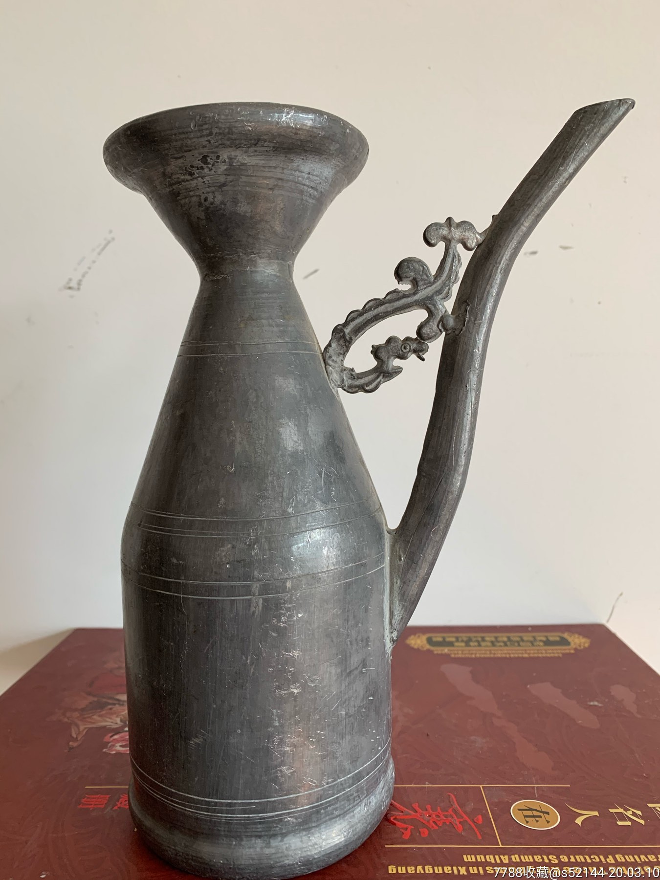 锡壶酒壶锡壶酒壶老酒壶通高约23厘米重约745克褒奖浑厚品相如图