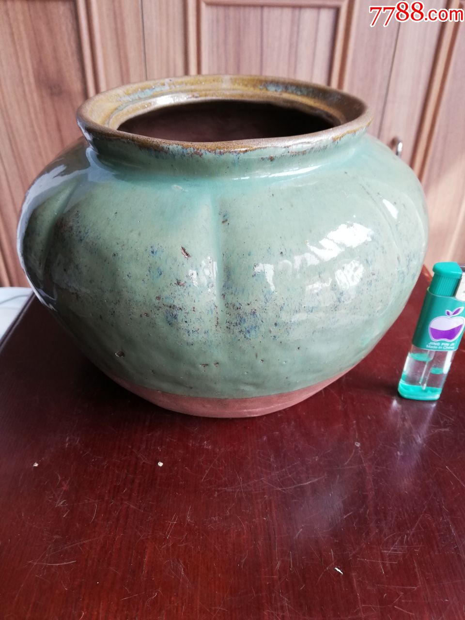 民国宜钧紫砂瓜棱罐