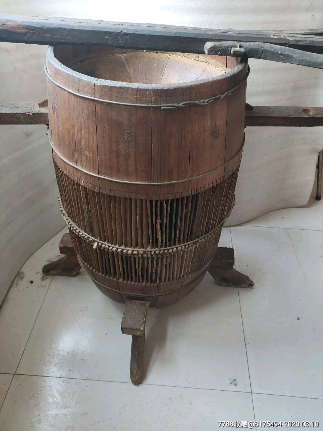 古代给大米脱皮的工具保存完整