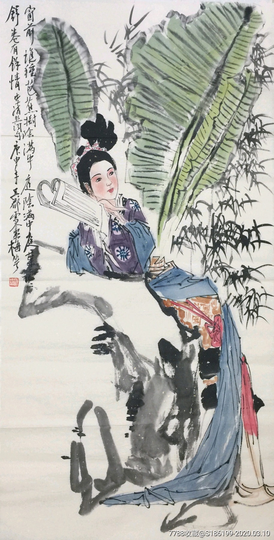 【颜梅华】中美协会员,手绘四尺整张人物画