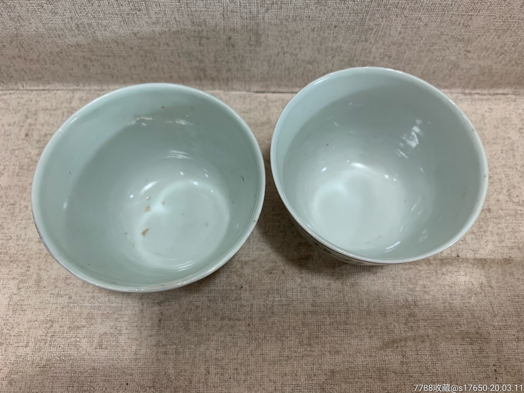 民国时期一刷花工艺茶杯
