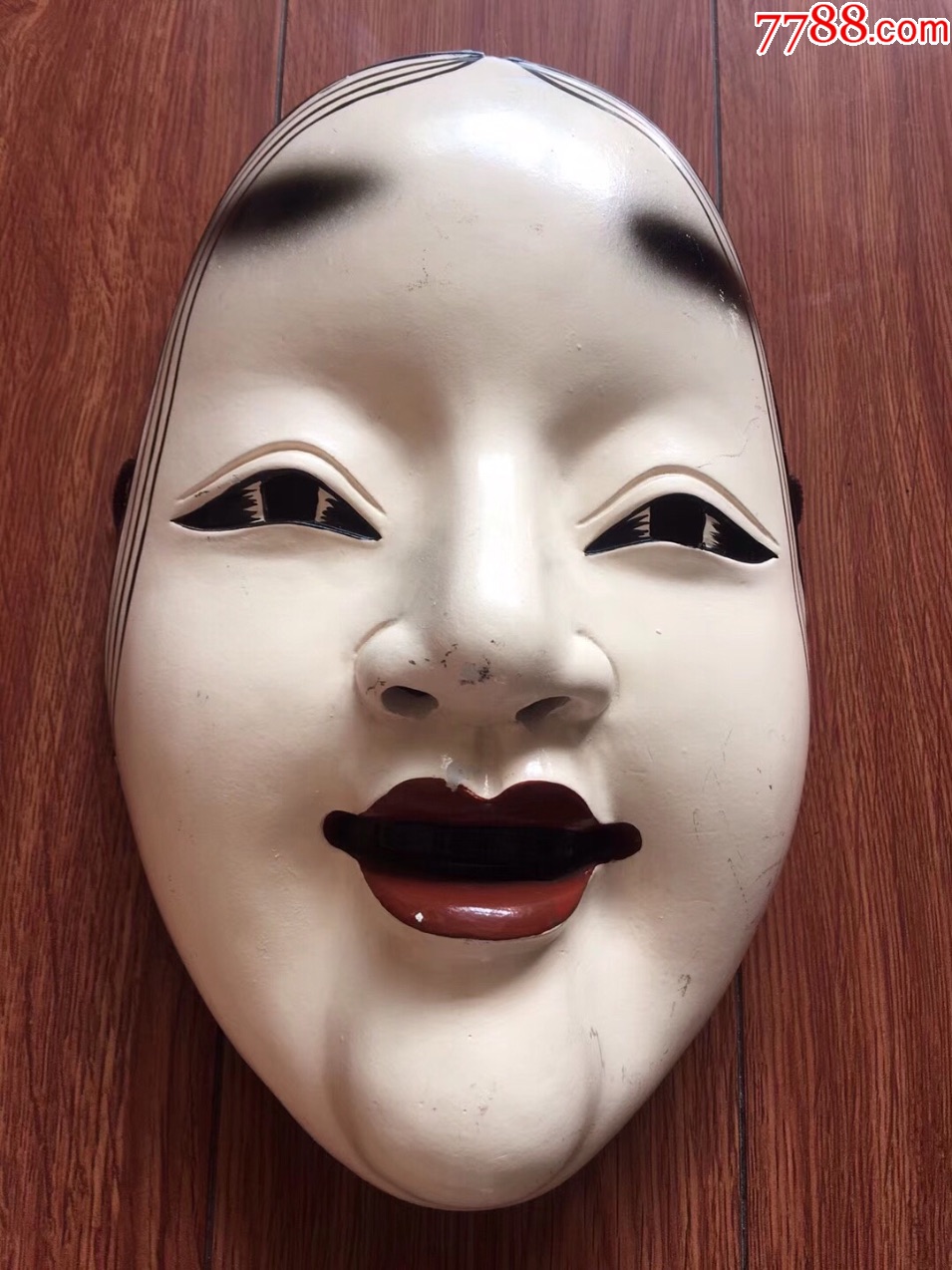 日本淘胎手绘上漆能面具