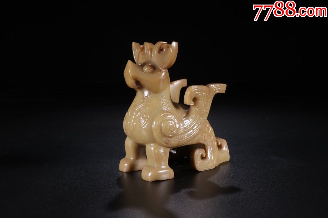 旧藏高古玉玄鸟摆件